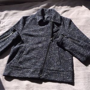 J.Crew 4 Wool Blend Black Gray White Jacket Blazer